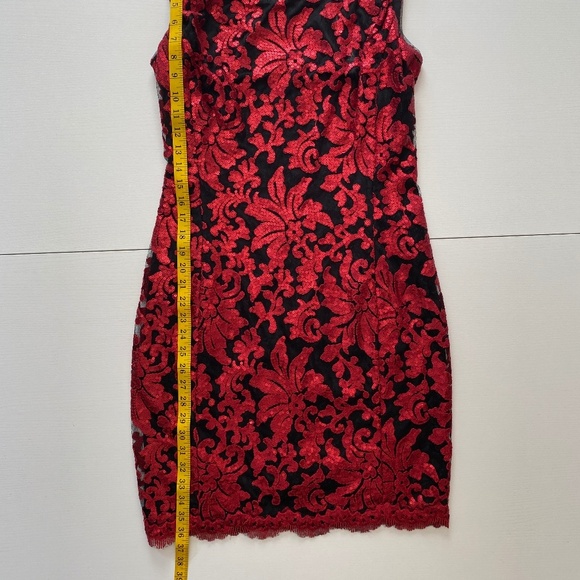 Tadashi Shoji Sleeveless Sequin Lace Sheath Pencil Midi Dress Size 2 / 4 - Picture 13 of 16